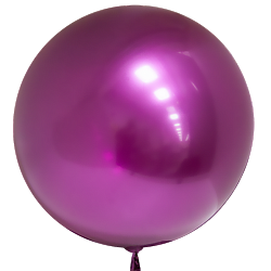 Шар Сфера 3D, Deco Bubble, Фуше, Хром (в упаковке)