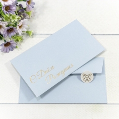 Конверт для денег, С Днем Рождения, Голубой